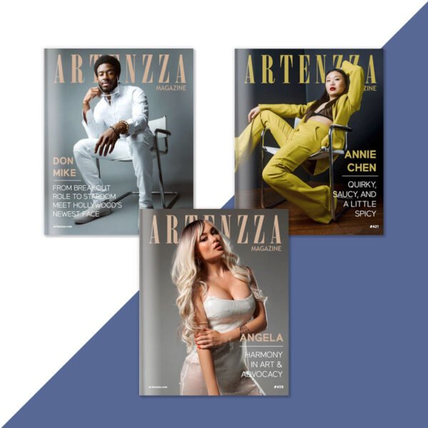 Artenzza Magazine cover - Elevate visibility for independent artists. Ideal for singers, actors, and PR professionals seeking link-building opportunities and industry exposure. Add to basket for enhanced recognition in the arts world