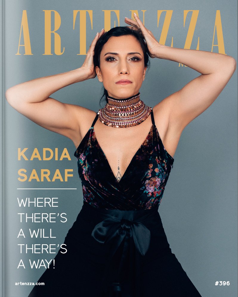 Kadia-Saraf Artenzza Magazine cover - Boost visibility for independent artists and promote music. Ideal for singers, actors, and PR professionals seeking to gain followers, self-promote, and highlight new singles, upcoming movies, new books, and Spotify playlist features