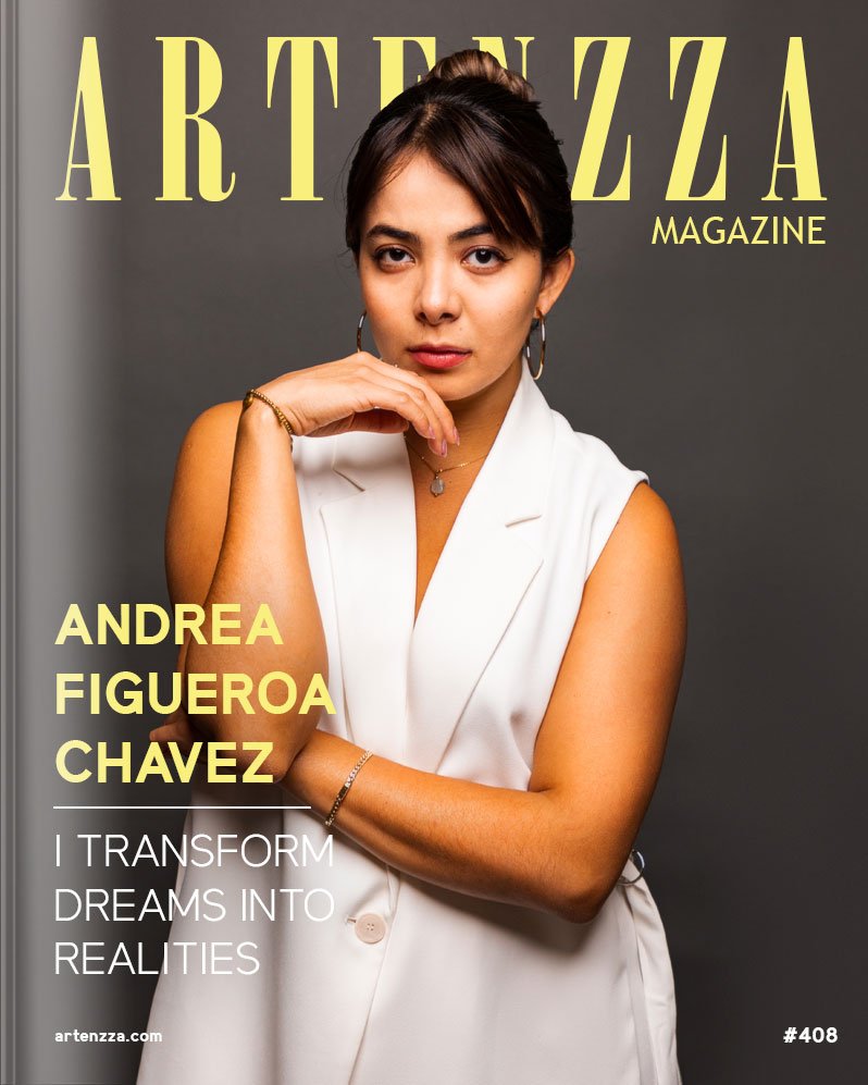 Andrea-Figueroa-Chavez Artenzza Magazine cover - Boost visibility for independent artists and promote music. Ideal for singers, actors, and PR professionals seeking to gain followers, self-promote, and highlight new singles, upcoming movies, new books, and Spotify playlist features