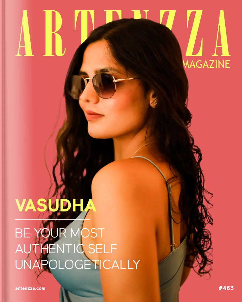 Vasudha_Artenzza Magazine cover - Boost visibility for independent artists and promote music. Ideal for singers, actors, and PR professionals seeking to gain followers, self-promote, and highlight new singles, upcoming movies, new books, and Spotify playlist features