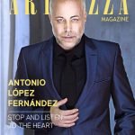 Cover of Artenzza magazine featuring Antonio López Fernández, a singer and actor known for his deep emotions, sensitivity, and heartfelt empathy