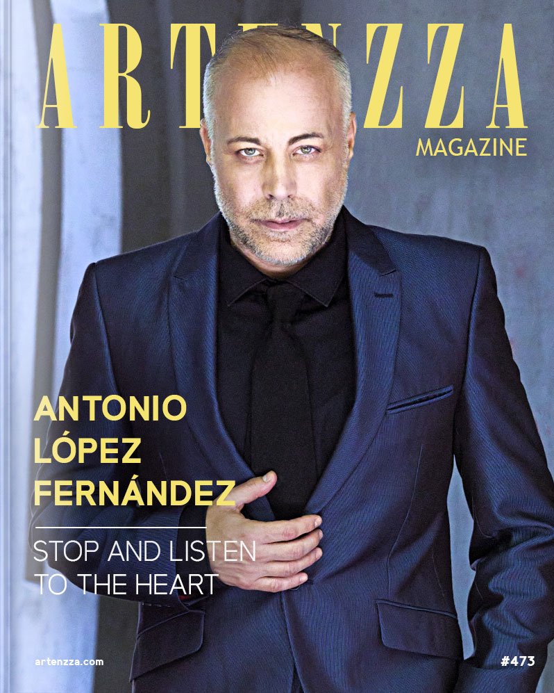 Cover of Artenzza magazine featuring Antonio López Fernández, a singer and actor known for his deep emotions, sensitivity, and heartfelt empathy