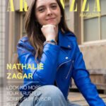 Magazine cover featuring Nathalie Zagar, French-Mexican artist and script supervisor in LA, interviewed by Artenzza for her artistic journey and achievements