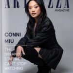 Conni Miu featured on the cover of Artenzza Magazine, a Canadian actor known for her roles in Sofia Coppola's Priscilla and Prime Video's The Boys, promoting her interview about upcoming projects including DOC, Lucky Star, and His Father's Son