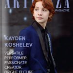 Kayden Koshelev on the cover of Artenzza Magazine – young actor from HBO Max's Search Party and Disney's Firebuds, passionate about musical theatre, drama, and comedy