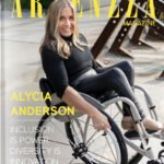 Magazine cover featuring disability inclusion speaker and accessibility advocate empowering artists and creators