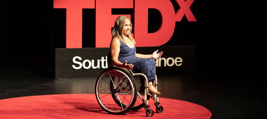 Magazine cover featuring disability inclusion speaker and accessibility advocate empowering artists and creators