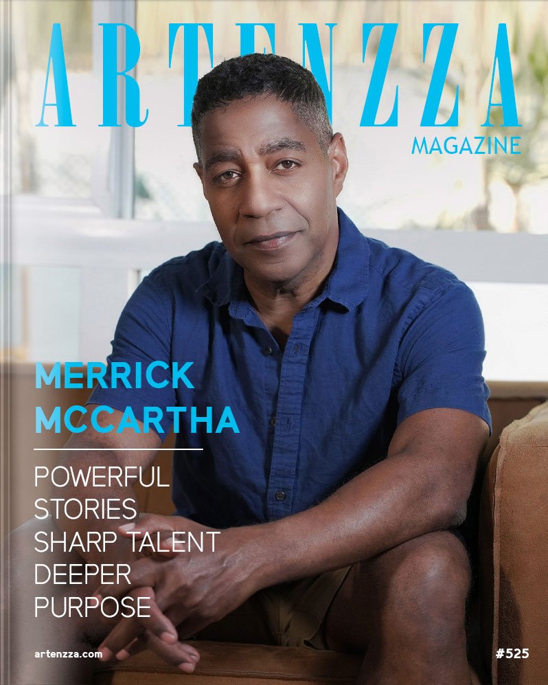 Magazine cover featuring actor Merrick McCartha from Netflix’s Unstable, All American and Amazon Prime's Countdown, featured in Artenzza's exclusive interview for independent artists