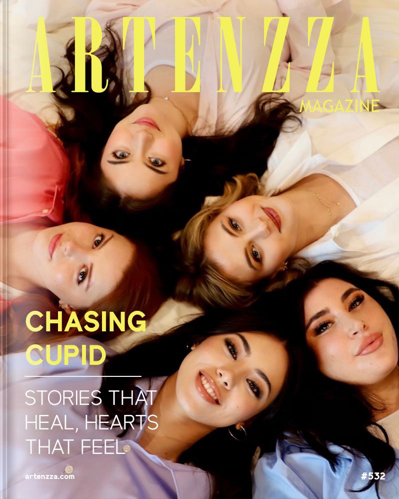 Hillary Lewis on Artenzza magazine cover – actress, filmmaker and co-creator of Chasing Cupid, featured for her rising career and passion for storytelling and mental health.
