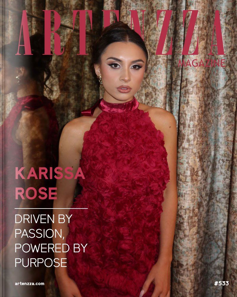 Rising actress and content creator Karissa Rose featured on Artenzza magazine cover, empowering independent artists worldwide