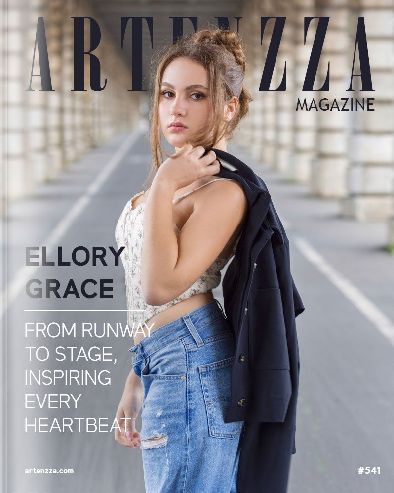 Artenzza magazine cover featuring internationally recognized model, actress, and musician, known for New York, Paris, Milan Fashion Weeks and philanthropic work