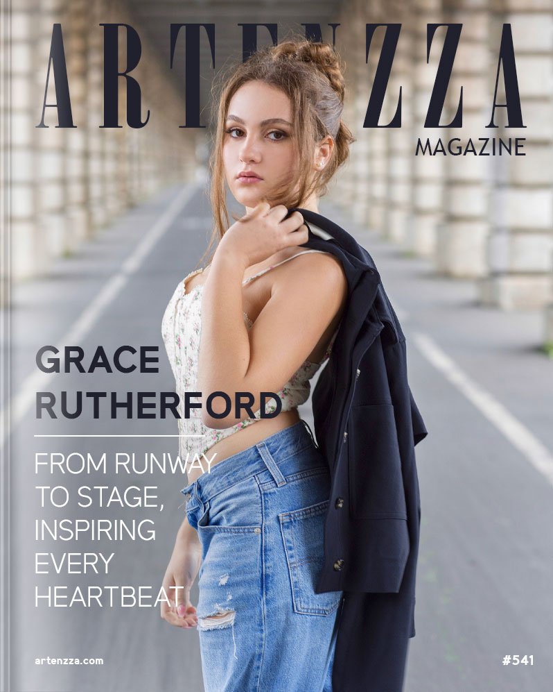 Artenzza magazine cover featuring internationally recognized model, actress, and musician, known for New York, Paris, Milan Fashion Weeks and philanthropic work