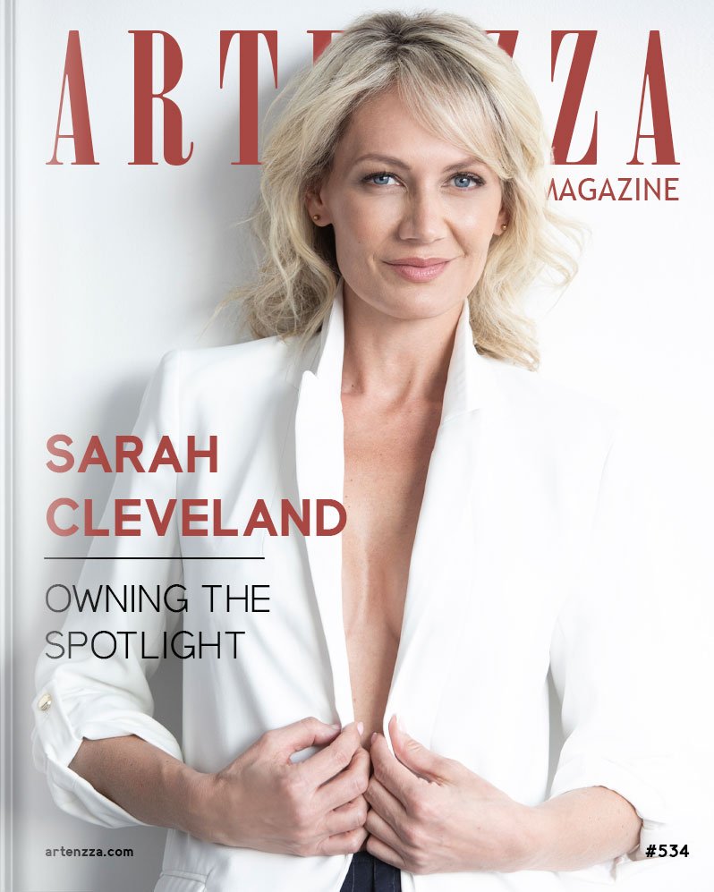 Canadian actress Sarah Cleveland on Artenzza magazine cover promoting Lifetime movie The Girl Who Survived