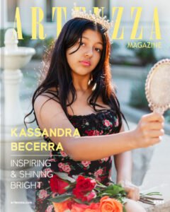 Artenzza Magazine cover featuring rising dancer and model Kassy, young performer with 173K followers, international dance competitor, and role model for kids in the artistic industry.