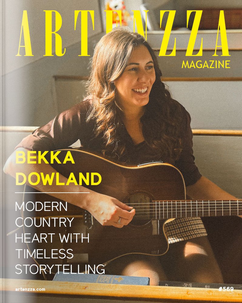 Bekka Dowland country pop singer songwriter featured on Artenzza magazine cover highlighting independent music artists and emerging country pop talent