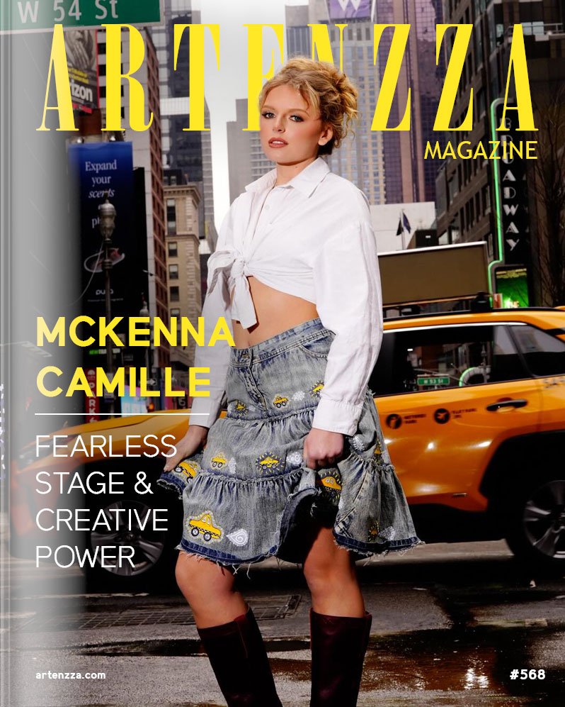 McKenna Camille magazine cover interview on Artenzza – singer songwriter and actress featured for new music releases, live performances and creative projects