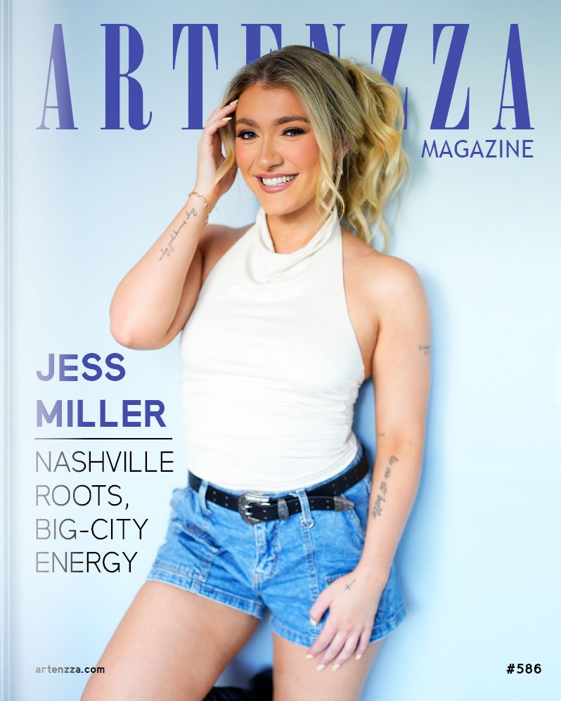 Jess Miller, Nashville-based lifestyle influencer known as Just Jess, featured on the Artenzza magazine cover.